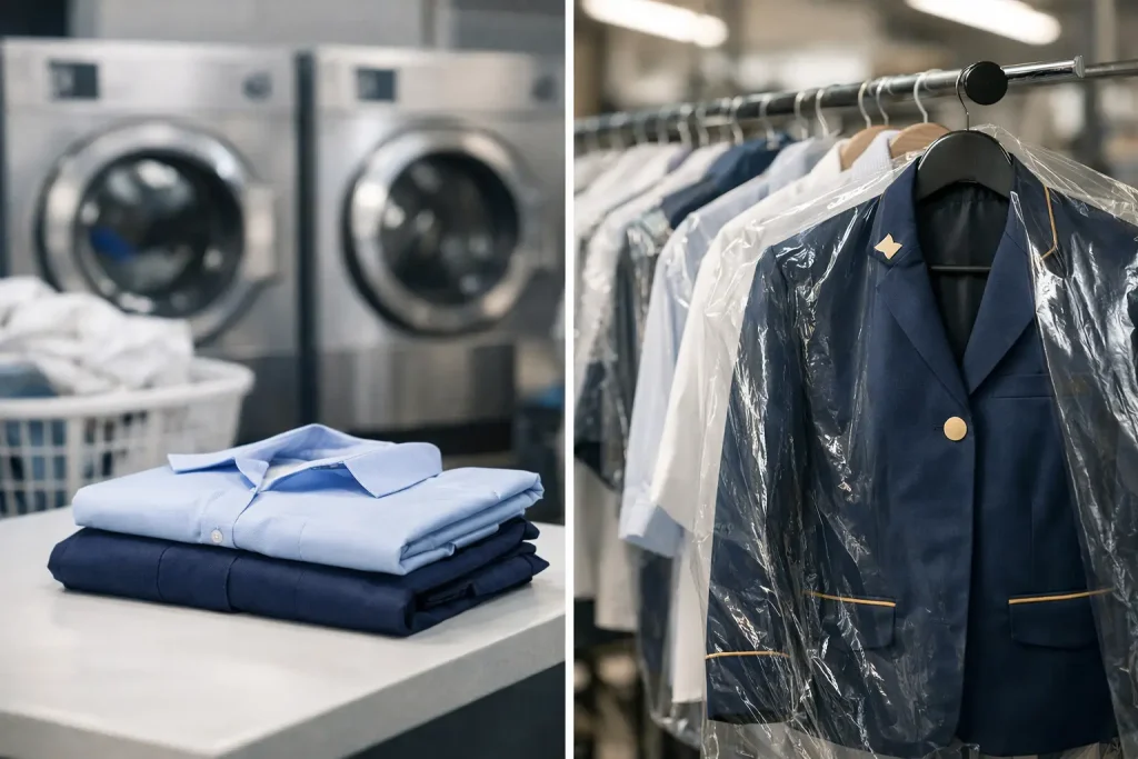 Laundering vs Dry Cleaning Uniforms