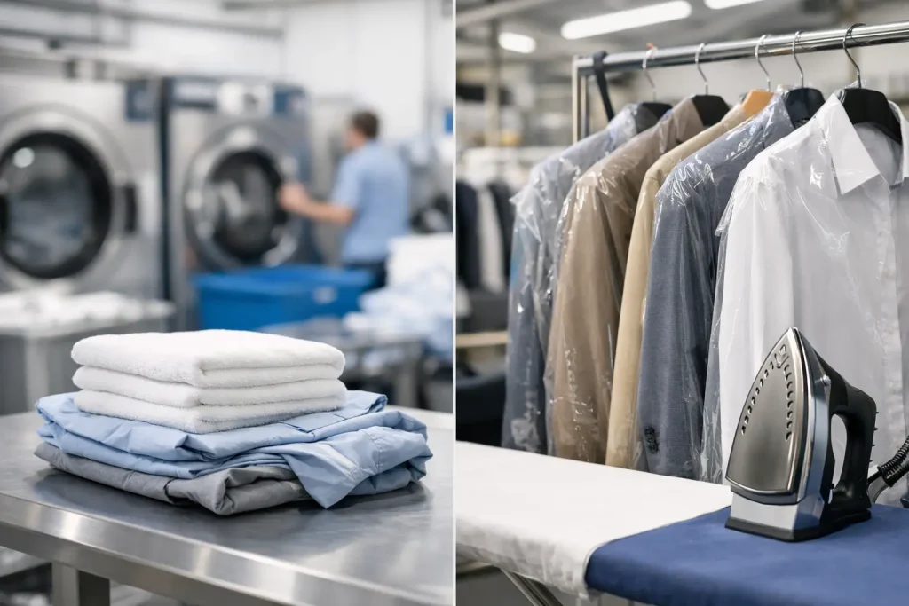 Commercial Laundry Versus Dry Cleaning for Business